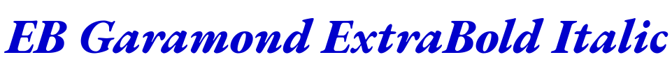 EB Garamond ExtraBold Italic 字体